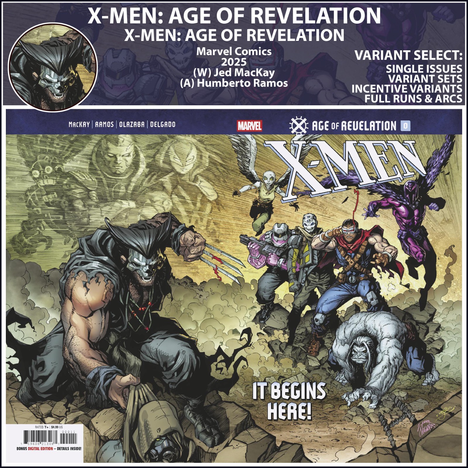 X-Men: Age of Revelation (2025) #1 Marvel Comics COVER