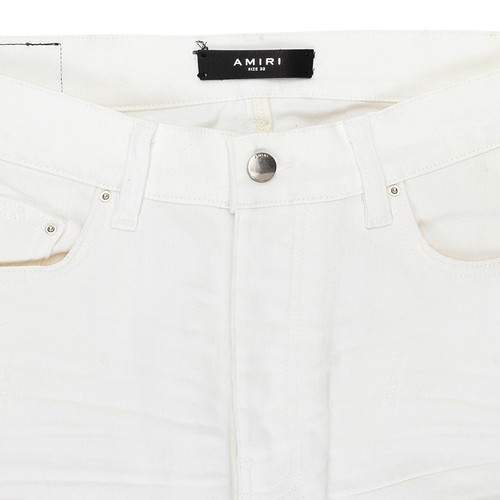 Pre-owned Amiri Mx1 White Skinny Jeans Size 32 $1090