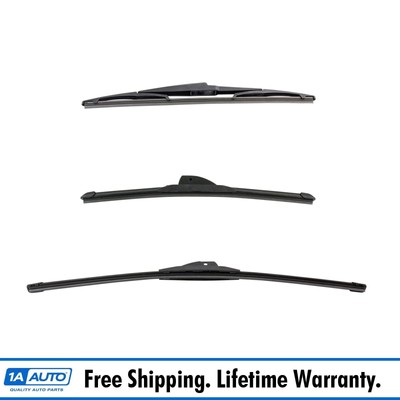 Trico Tech & Exact Fit Windshield Wiper Blade Front & Rear 3pc Set
