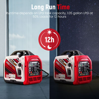 4000w Portable Dual Fuel Generator Inverter LPG/Gas Bluetooth Start Quiet