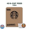 Starbucks Medium Roast K-Cup Coffee Pods — Pike Place for Keurig Brewers — 1 box (40 pods)