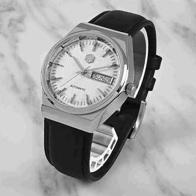 Pre-owned San Martin Sn0102-g Seagull Automatic White Dial 37mm 5atm Men's Dress Watch