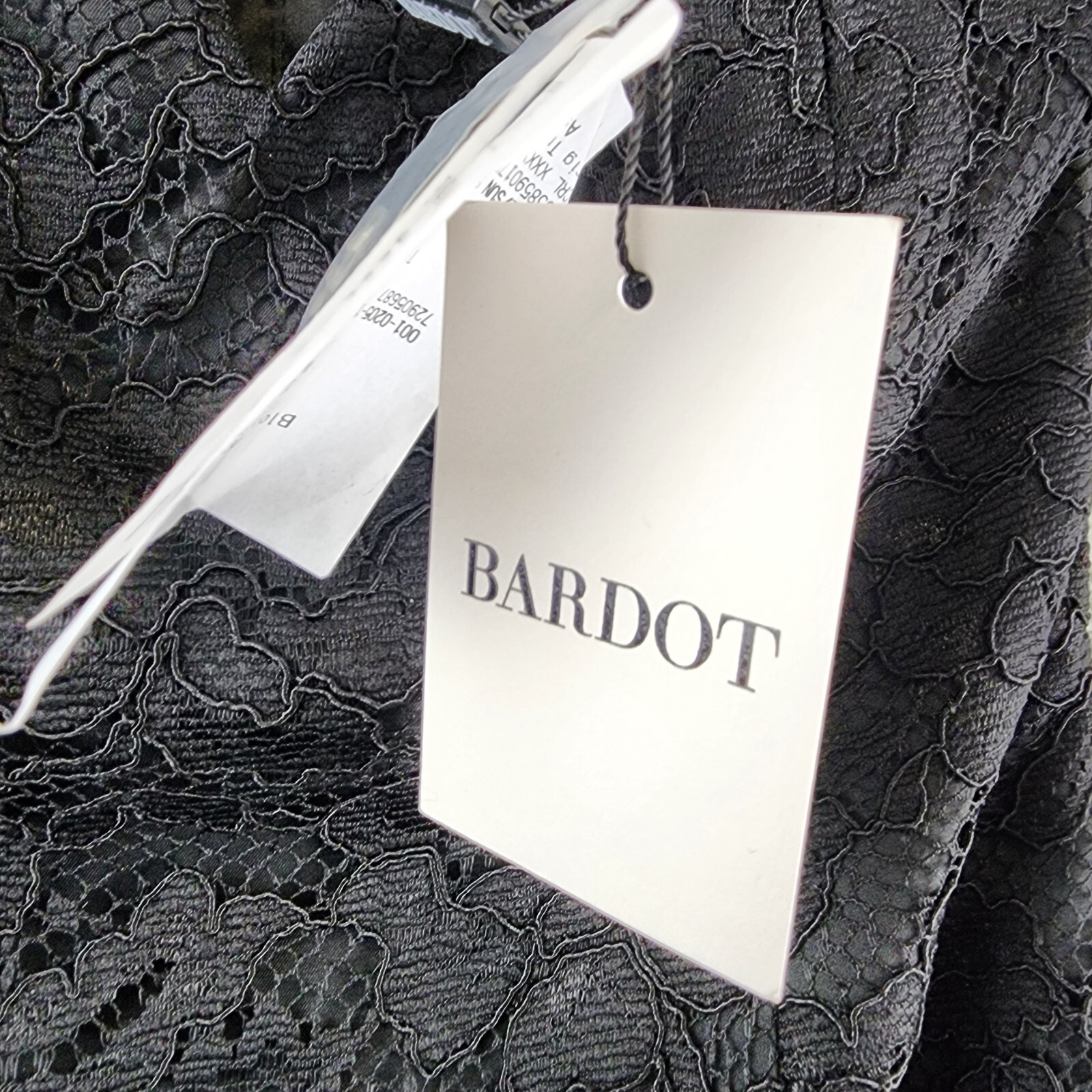 Bardot Artemis Midi Lace Dress Women's 2 Black Sweetheart Neck Back Zip Closure - Picture 9 of 13