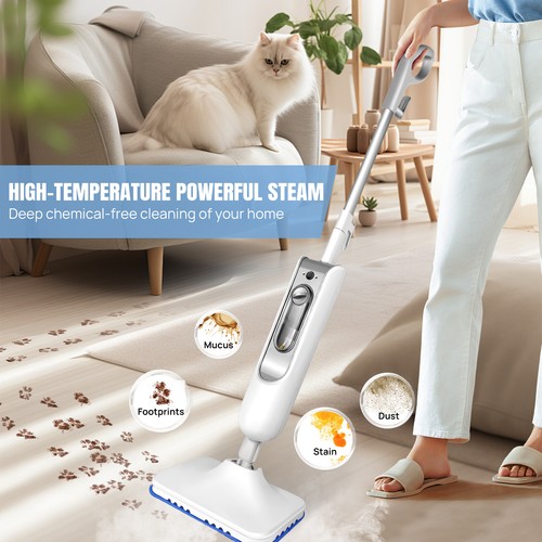 3000W Steam Mop Hard Wood Floor Cleaner 2 Speed with 2 Pcs Pads and Water Tank