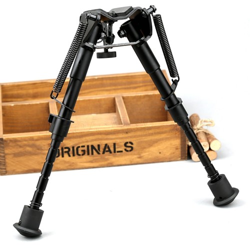 6"9" Adjustable Bipod Legs Sling Swivel Mount For Sniper Airsoft Rifle
