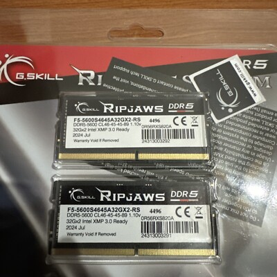 G.Skill F5-5600S4645A32GX2-RS 64GB (2x 32GB) DDR5 SO-DIMM RAM Memory