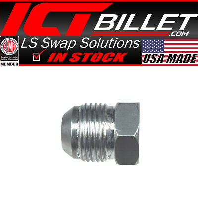 ICT Billet -6AN Flare Plug Male Nut 6 AN Block Off Cap Fitting Aluminum