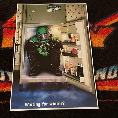  99 ARCTIC CAT Snowmobile WAITING FOR WINTER Poster semi vintage logo