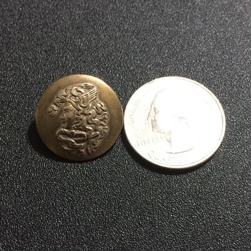 Vintage Brass Button Gordon’s Winged Head