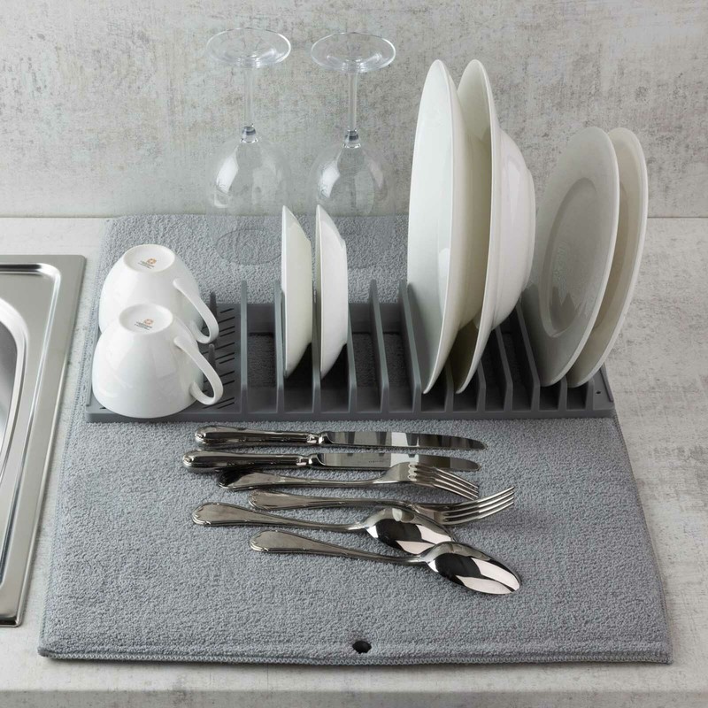 GeschirrstÃ¤Nder Mit Abtropfmatte 44 X 16,5 X 3,5 Cm Abtropfgestell Trockenmatte