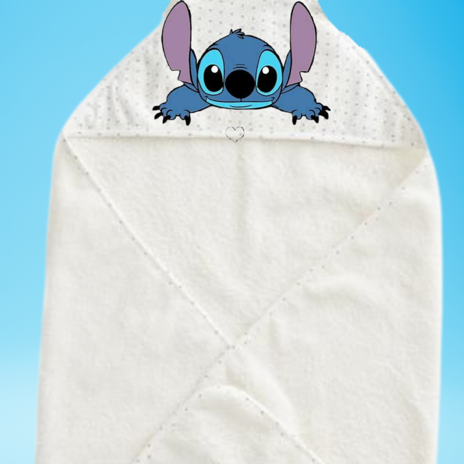 Handmade Personalized Lilo And Stitch Inspired Baby Hooded Bath Towel