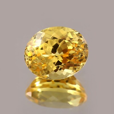 AAA Cool Natural Flawless Ceylon Yellow Sapphire Loose Oval Cut Gemstone 10x8 MM