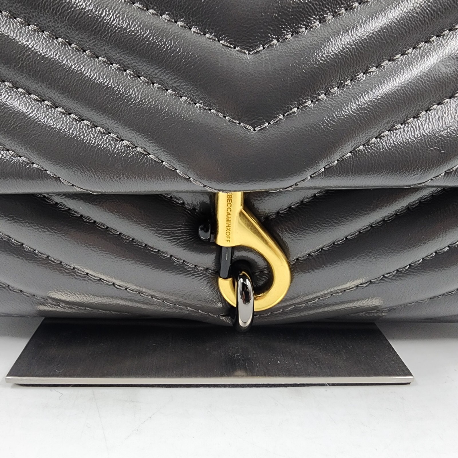 Rebecca Minkoff Edie Crossbody Bag Women's OS Elephant Magnetic Snap Closure - Picture 4 of 19