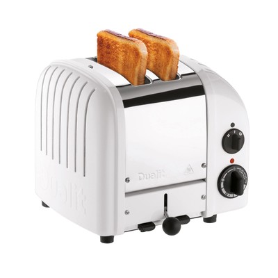 Dualit Classic 2 Slice NewGen Stainless Steel Toaster, White - Hand Built in ...
