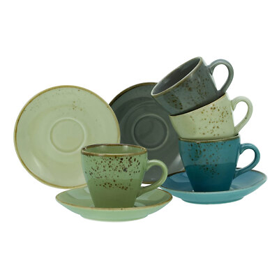CreaTable 23696 Nature Collection Bistrotassen Set Espresso Set 8 tlg 