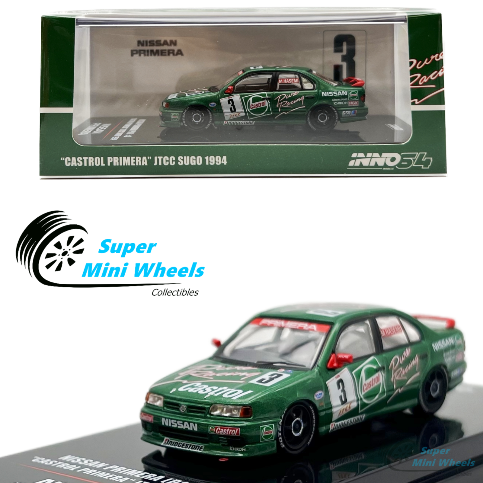 INNO Models 1:64 Nissan Primera (P10) JTCC Test Car 1993