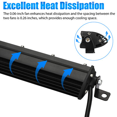 12" inch 450W LED Work Light Bar Combo Spot Flood Driving Off Road SUV Boat ATV