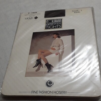 Couture Silky Touch 30's Earth Semi Opaque nylon tights. Size Small