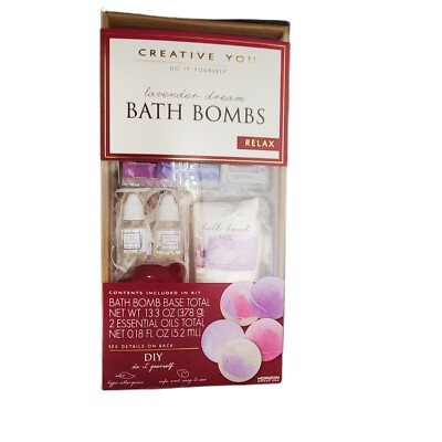 BATH BOMBS Creative You Do It Yourself Kit LAVENDER DREAM NEW Unopened Relax Spa