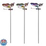 Venniy 3 Pack Butterfly Decorative Garden Stakes,Outdoor Decorations Metal Yard Art Garden Stakes for Patio Yard Porch Decor