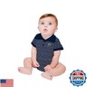 Two Feet Ahead Notre Dame Striped Short Sleeve Golf Polo Baby Bodysuit Creeper Infants University College Officially Licensed (Notre Dame Fighting Irish,12 Months)