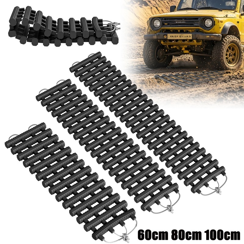 2x Traktionsmatte Traktionshilfe Anfahrhilfe 60-100cm Offroad Tracks Sandbleche