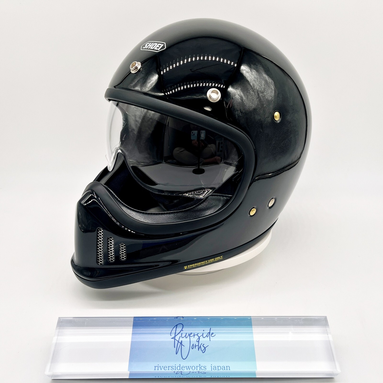SHOEI EX-ZERO Gloss Black Motorcycle Full Face Helmet Size SHOEI EX-ZERO Gloss Black Motorcycle Full Face Helmet Size