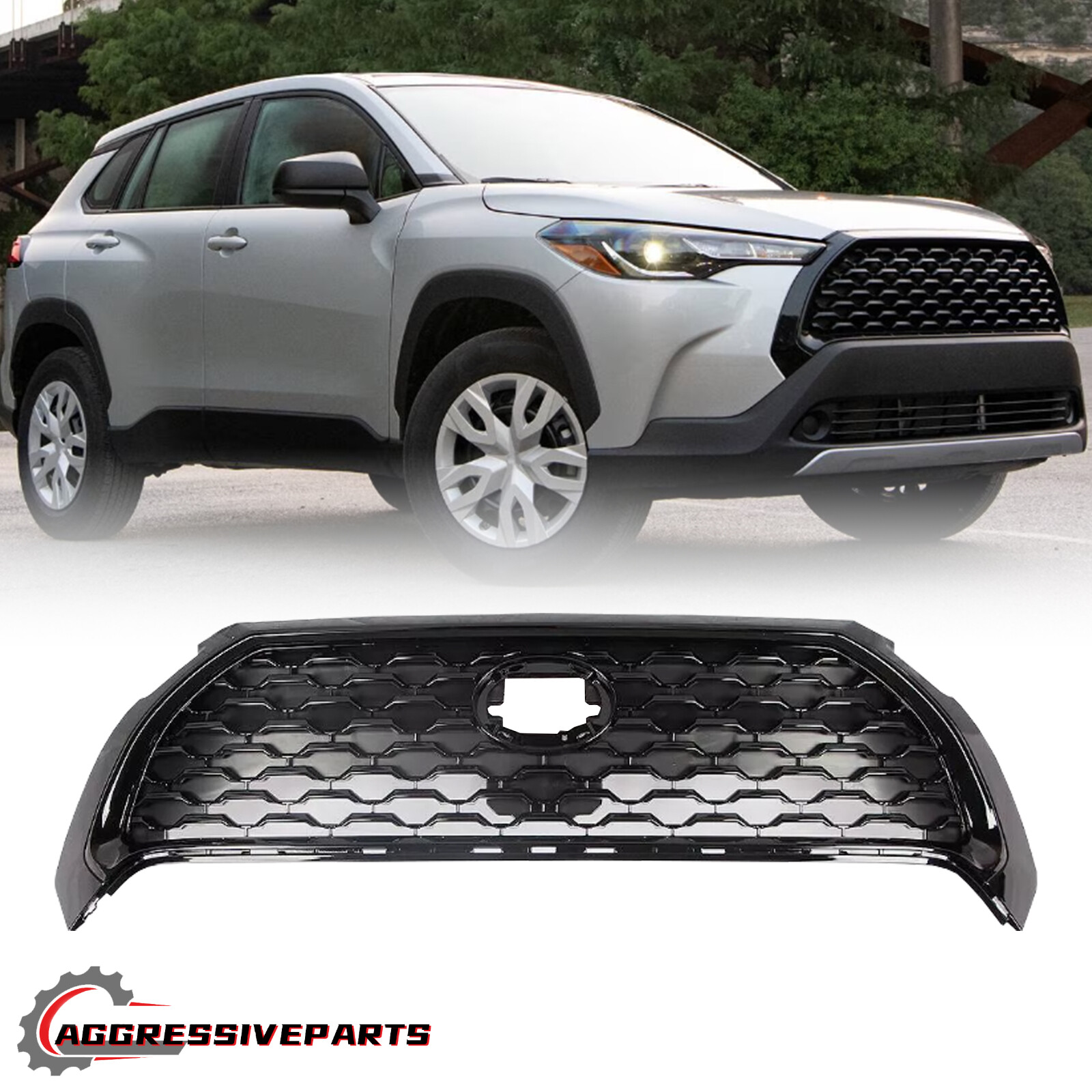 YOYOCOLL Grille Upper Side Matte Black ABS Plastic Mesh Grill-ABS FZHGFM18MESHU : YOYOCOLL Grille Front Upper Lower Side Black Plastic