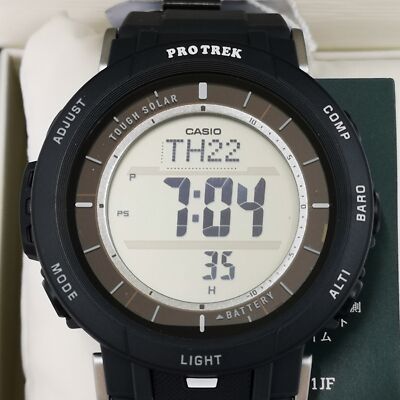 CASIO PRO TREK PRG-30-1JF Black Solar Men's Watch New in Box
