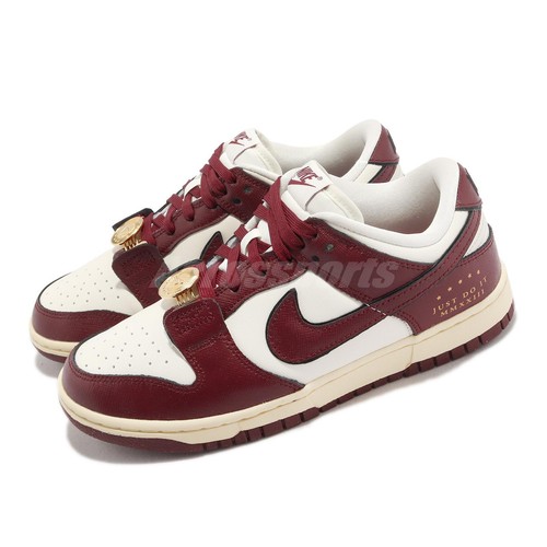 Nike Wmns Dunk Low SE Just Do It Team Красная винтажная женская повседневная обувь DV1160-101