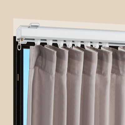 12-18ft Curtain Hanging Track System Track Kit with Hooks Wall Mount NEW