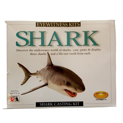 SHARK Casting Kit Cast, Paint & Display 3 types of Sharks Ages 6+ Non-Toxic