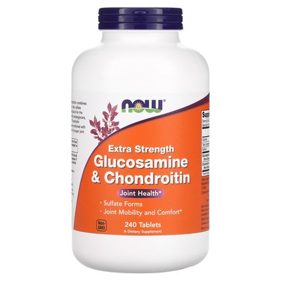 Now Foods Glucosamine Chondroitin Extra Strength 240 таблеток Качество GMP