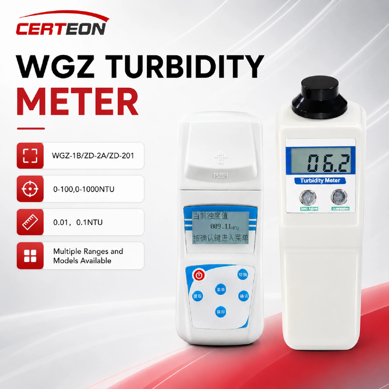 Portable WGZ Turbidity Meter Handheld Digital 0-1000NTU 90° Degree Scattering Wa