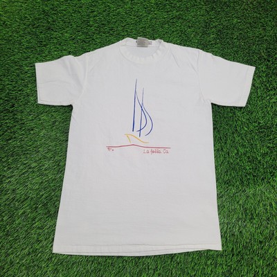 Vintage 90s La Jolla Windsurfing Shirt Medium 18x28 White