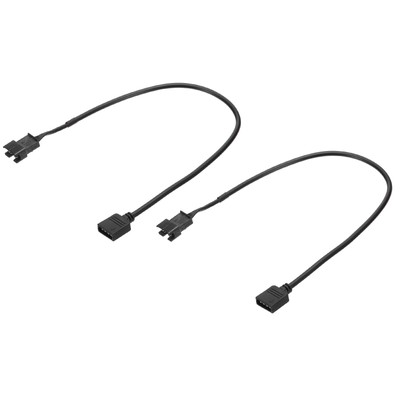 12V 4 Pin to SM4P Male Splitter Cable, 2 Pcs Power Cord ARGB Extension Cable