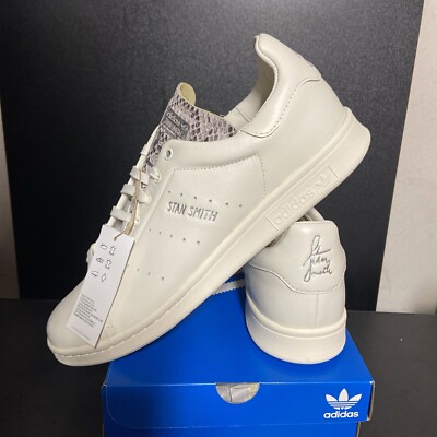 Mens Adidas Stan Smith Lux Casual Shoes  White Snakeskin  ID0986 Sz 11.5 New