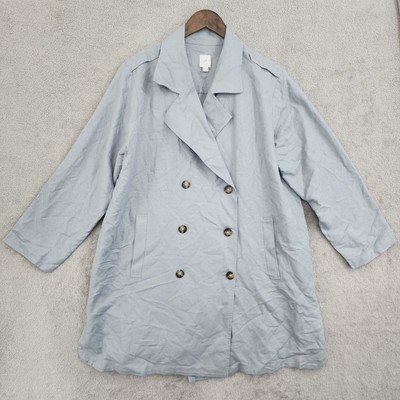 J. Jill Womens Double-Breasted XL Petite Jacket Linen & Cotton Blend  10PT