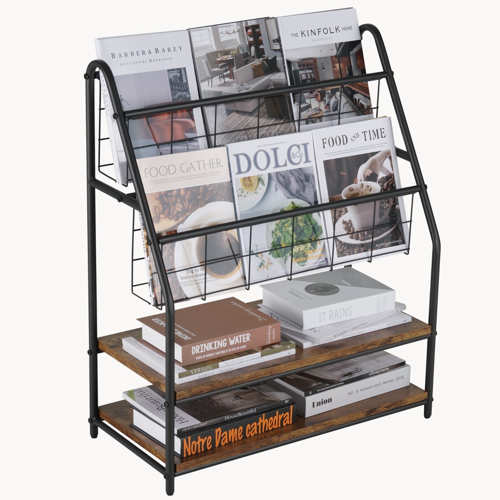リンホーリン　マガジンラック Magazine Rack Bookshelf Storage Bookshelf Organizer Kids