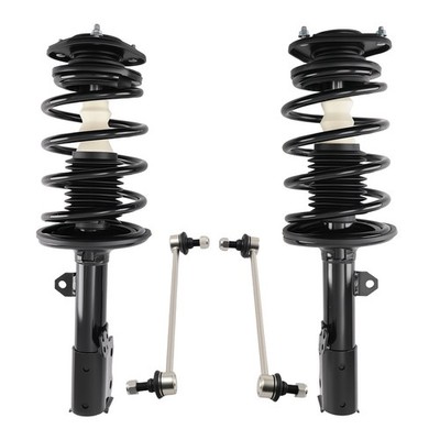 Set 4 Front Struts Coil Spring Assembly Sway Bar Kit For Toyota Prius 2004-2009