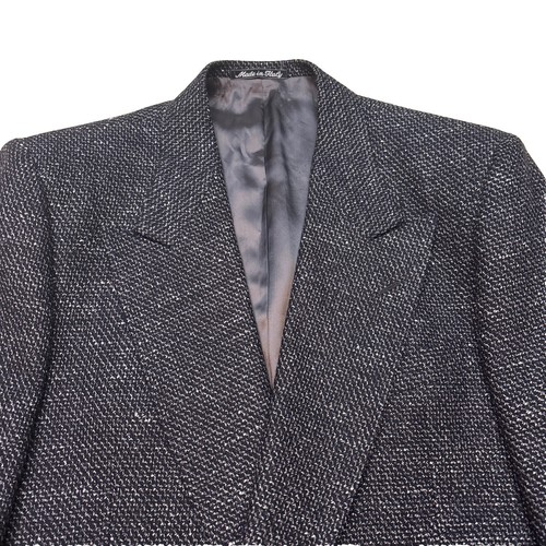 VIP【送料関税込】VALENTINO SILK BLAZER JACKET Valentino Silk Blend Plaid Light Blue Gray Blazer Jacket 54