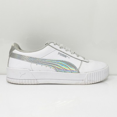 

Кроссовки Puma Boys Carina Iridescent 373835-01 Белая Повседневная Обувь Размер 6C, Белый, Carina Iridescent