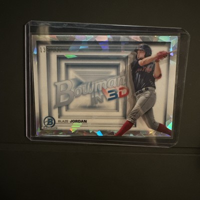 2022 Bowman Bowman in 3-D! Atomic Refractor /150 Blaze Jordan #B3D-7 Red Sox