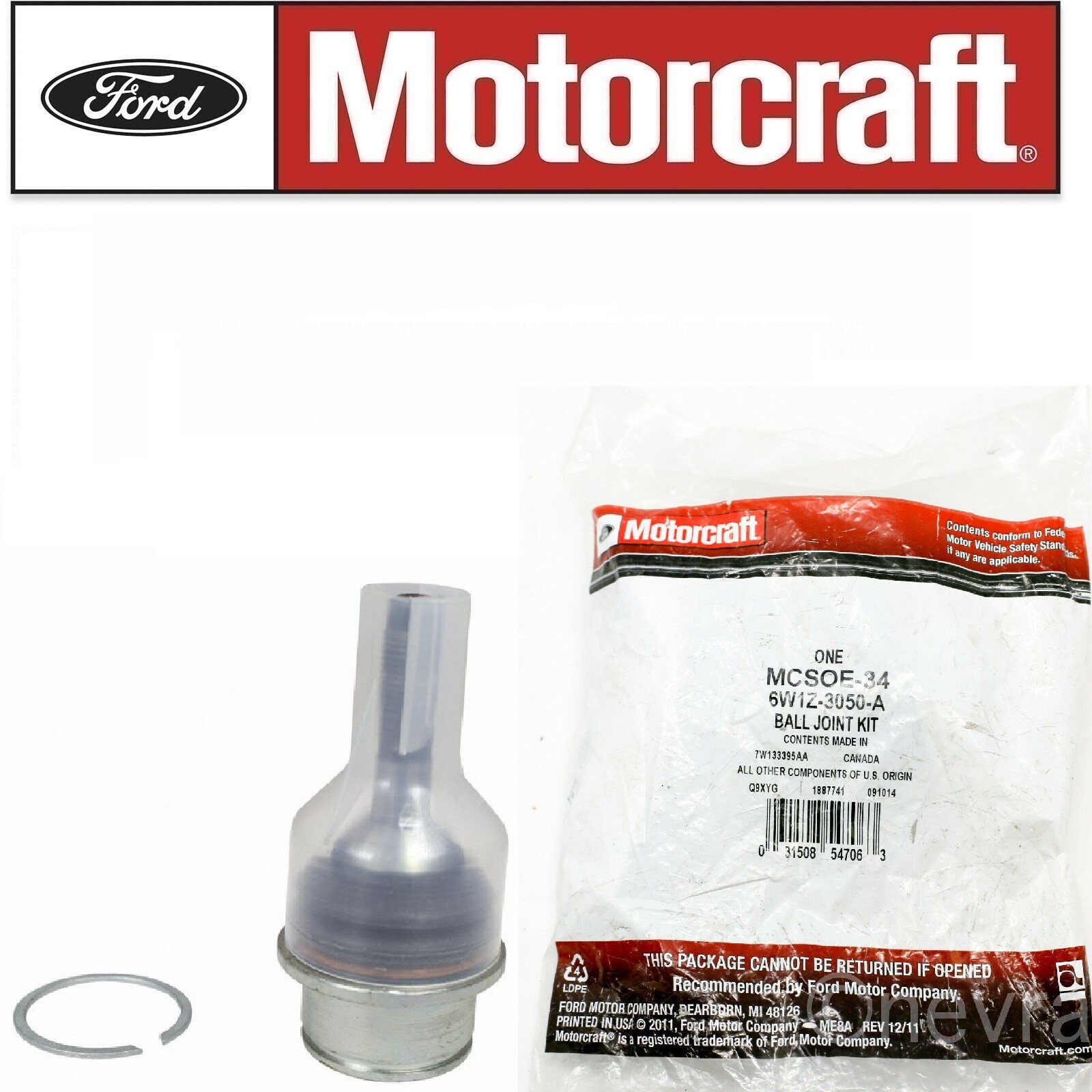 Motorcraft MCSOE34 Suspension Ball Joint Assembly Front Motorcraft MCSOE34 Suspension Ball Joint Assembly Front