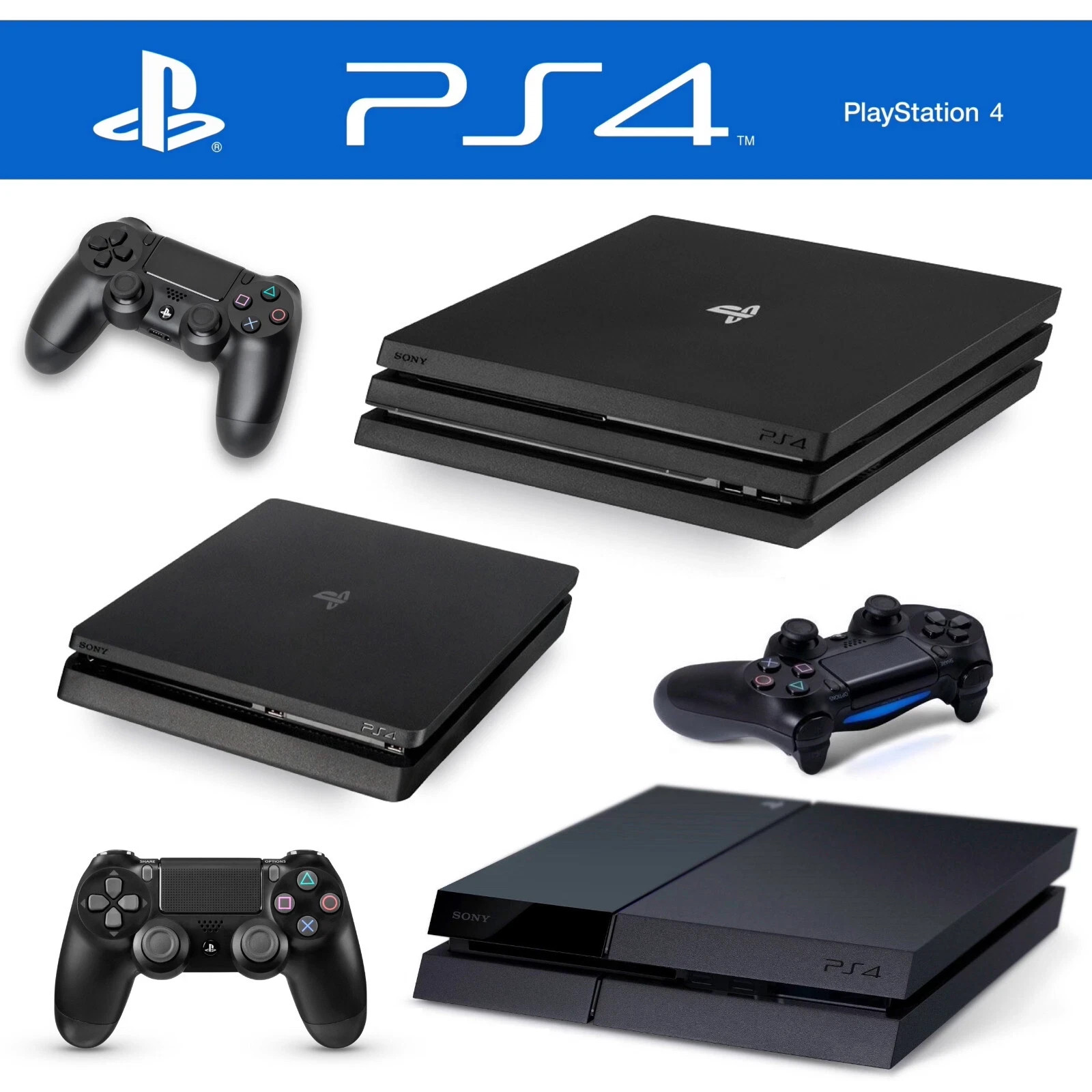 PlayStation4 - たけし PS4pro Sony Playstation 4 Ps4 Pro Slim Fat Ps 4 Console With