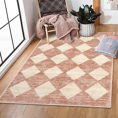 3x5 Area Rug, Pink Rugs for Bedroom Girls Machine Washable Living Room Rugs, ...
