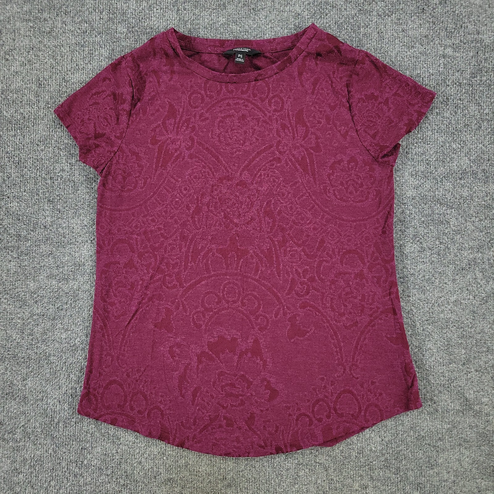 Simply Vera Vera Wang Shirt Women's Petite Small Red