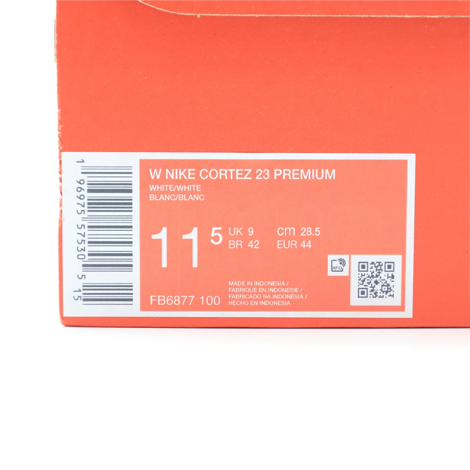 Pre-owned Nike Fb6877-100  Cortez '23 Prm White (women's)