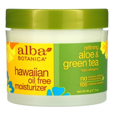 Alba Botanica Aloe Green Tea Увлажняющий крем без масла 3 унции 85 г Гипоаллергенный,