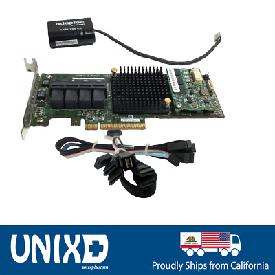 Adaptec ASR 71605 16 Ports RAID 1GB Flash Cache Vault BBU w/ 2x SAS 3 to 4x SATA